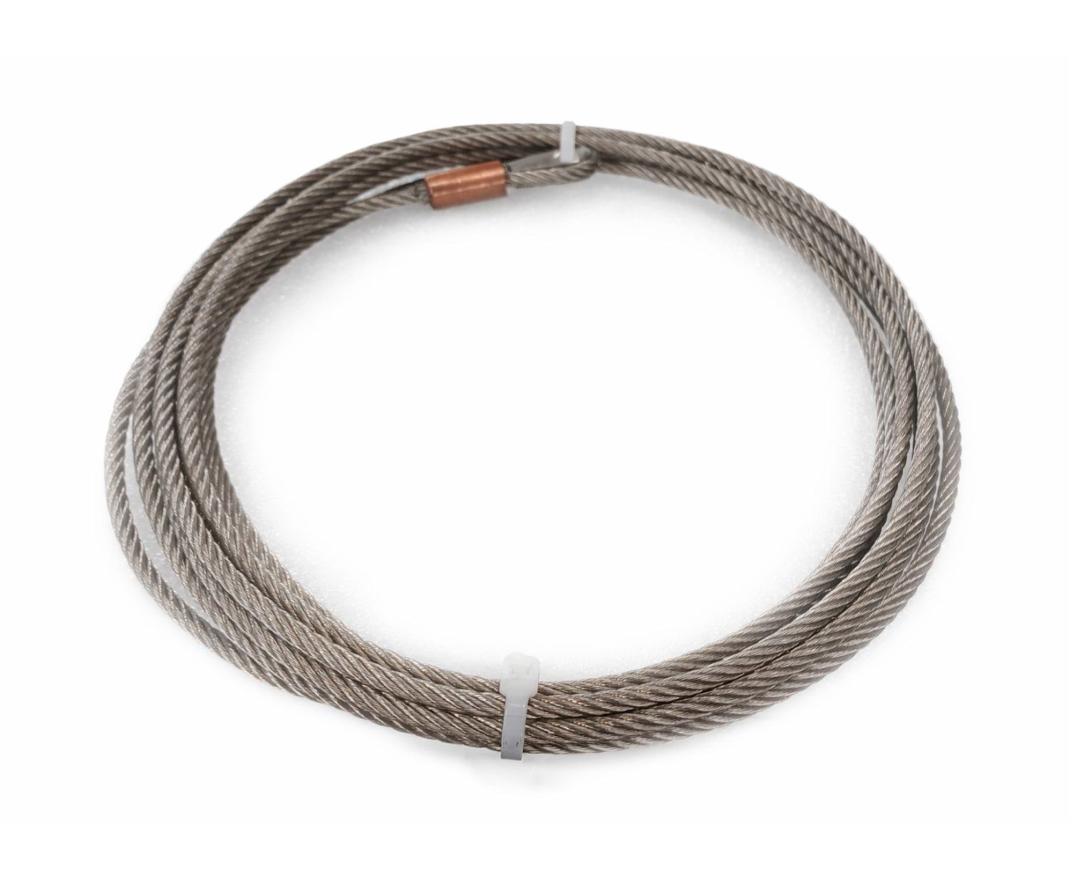 Metal wire rope with assortment of fixings and accessories