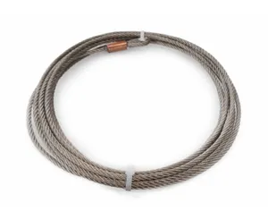Metal wire rope with assortment of fixings and accessories