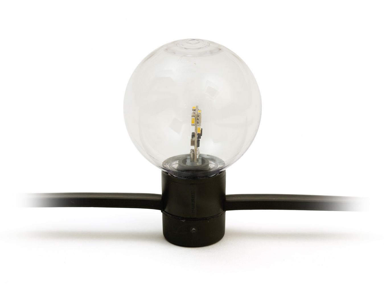 Large Harness festoon system with unlit Orbical 360 LED modules