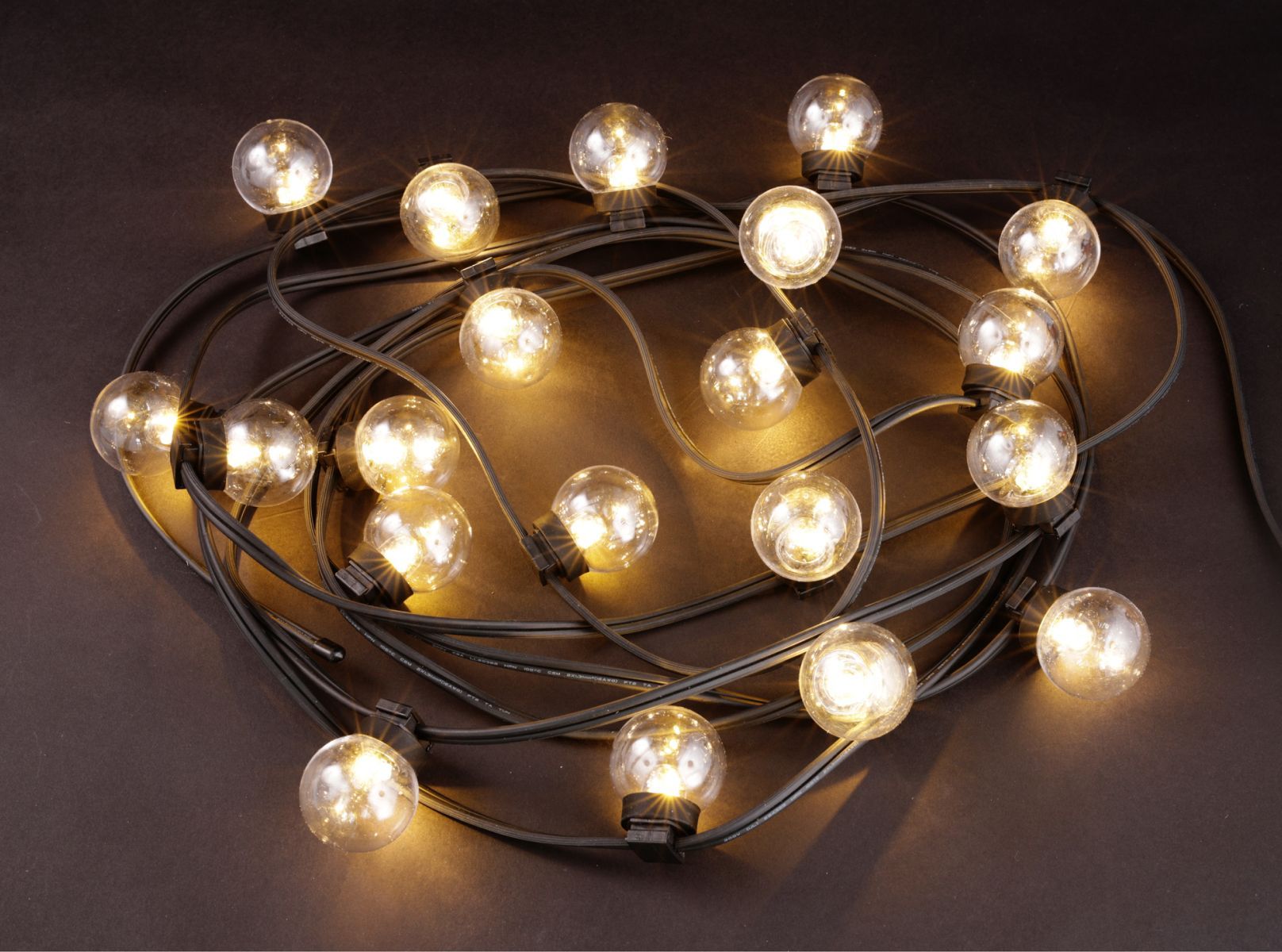 Coiled Small ECO LED harness with round globes