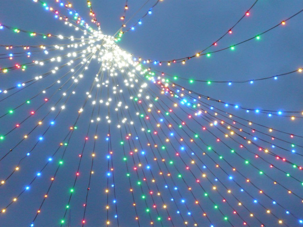 Colourful ECO LED Small Harness on maypole structure