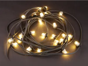 Coiled string of lit ECO LED Small Harness festoon lights