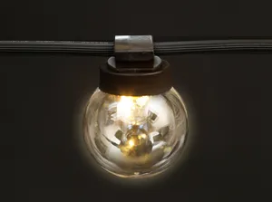 Small ECO LED harness with warm light round globe