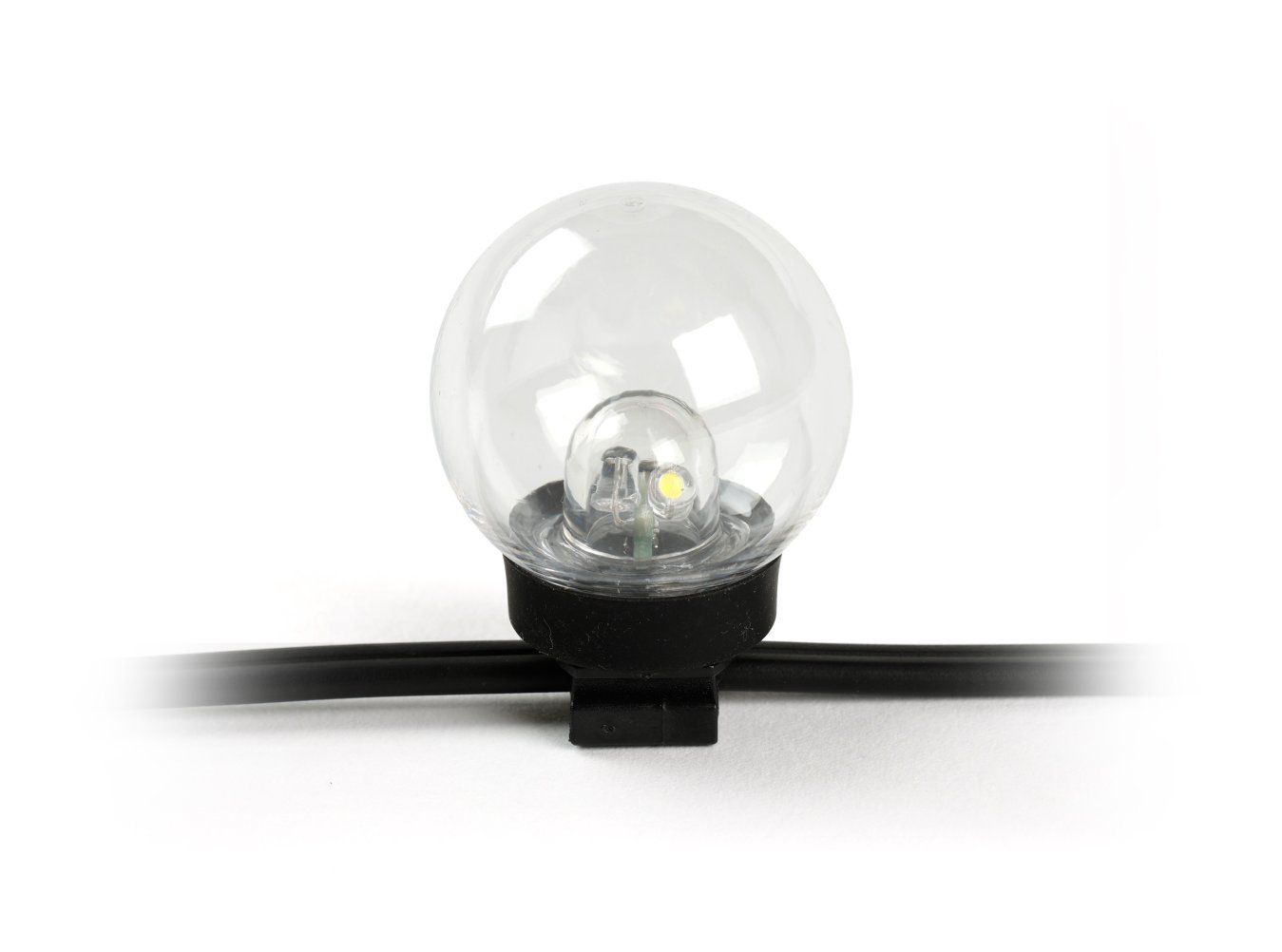 Small ECO LED harness featuring a round globe